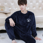 Meeste flanellist pidžaamad, s&uuml;gistalvised pl&uuml;&uuml;sist paksendatud pullover Coral Plush, soe vabaaja &uuml;likond XL