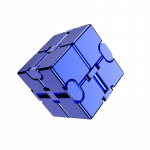 Fidget Infinity Cube m&auml;nguasi, alumiiniumsulamist metallist Infinity Cube vidinad m&auml;nguasjad t&auml;iskasvanutele, maagiline kuubik stressi ja &auml;revuse leevendamiseks 3.8*3.8*3.8cm