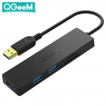 QGeeM USB Hub 3.0 adapter kaardilugeja USB splitter Xiaomi s&uuml;learvutitele Macbook Pro 2015 5 USB 3.0 jaotur personaalarvuti tarvikute jaoks 5 Ports-0.17m hall