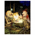 5d iseteemantmaal Kristall 5d iseteemantmaal vanamees ja kass Full Round 20x30CM