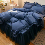 King-/queen-size/kahe &uuml;heinimesevoodi seelik tekikate Padjap&uuml;&uuml;r Neljaosaline komplekt tihendav soe magamistuba Lihtne voodipesu Kvaliteetne Full 4pcs