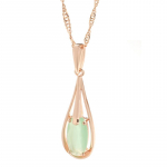 Kinel Lake Green tsirkoonist ripatsiga kaelakee naistele Water Drop Stone kaelakee