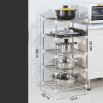 Roostevabast terasest riiul Mitmekihiline potirest Potiriiul K&ouml;&ouml;kiiul hoiurest Vannituba 5Tier