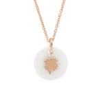 Les Tr&eacute;sors De Lily [R4912] - roosakasvalge h&otilde;bedane kaelakee  Horse  - 15 mm (keraamiline) valge