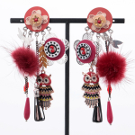 Les Tr&eacute;sors De Lily [R6130] - Disainklambrid  Lilipoupettes  punased - 90X35 mm punane