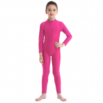 Laste t&uuml;drukute pikkade varrukatega tantsuv&otilde;imlemistrikood Unitard t&auml;ispikk body kassi&uuml;likond, tantsuriietuse kost&uuml;&uuml;mid 7-8 Years Heleroosa