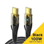 Essager PD 100W 60W USB C to Type C kaabel 7A kiirlaadija laadija kaabel juhe iPhone'i jaoks Huawei Xiaomi POCO Realme Samsung USB-C kaabel 1m PD100W C-C must