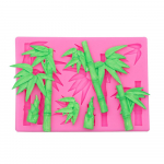 Bambusest bambusv&otilde;rsed silikoonvormid &scaron;okolaadifondist koogi k&uuml;psetamise kaunistamiseks roosa