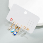 Naiste vaskkattega kullatud kuradi silmadega k&otilde;rvar&otilde;ngaste komplekt isikup&auml;rastatud v&auml;ikesed esmaklassilised k&otilde;rvar&otilde;ngad OneSize