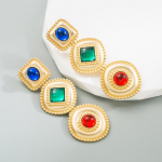 Naiste rippk&otilde;rvar&otilde;ngad loomingulisest sulamist inkrusteeritud v&auml;rviga kristall-geomeetriline k&otilde;rgtunnetusega k&otilde;rvar&otilde;ngas OneSize roheline