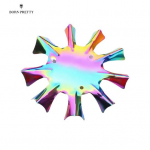 Roostevabast terasest k&uuml;&uuml;nek&uuml;&uuml;nte kaunistused kunstidisain Prantsuse manik&uuml;&uuml;r lakk modelleeriv stantsimisplaat 1