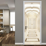 3D uksekleebis DIY kleebis P&otilde;hjamaade stiilis koridor valge isekleepuv uksetapeet seinamaaling Ruumi sisekujundus Esteetilised plakatid kleebised 40x120cm(1Pcs)