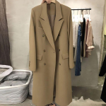 Tuulejooke naiste uus s&uuml;gis-talvine pika stiiliga Senior Sense temperament &uuml;likond krae kaherealine Briti vabaaja mantel 2XL khaki