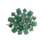Naturaalse smaragdiga h&otilde;bedane pross 6,263 ct (2140948) smaragdroheline