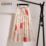 DX - uus Bohemian Chiffon poolpikk kleit kevadeks ja suveks Keskmise pikkusega k&otilde;rge v&ouml;&ouml;kohaga haldjas lilleline suur kiikseelik rannaseelik One size