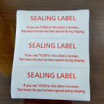 100 TK 80 x 30 mm TIMETUSSILT Kastide kleebis Turvalisus AVATUD T&Uuml;HIK J&auml;etakse maha, kui on Tampere eemaldatav, veekindel vin&uuml;&uuml;lsilt