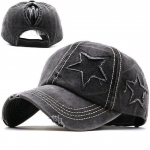 100% pestud denim Hole Star pesapallim&uuml;ts Snapback M&uuml;tsid S&uuml;gissuvine kalap&uuml;&uuml;gim&uuml;ts meestele Naiste m&uuml;tsid Casquette M&uuml;tsid Gorras 55-60cm Adjustable must
