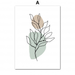 Abstraktsed minimalistlikud t&uuml;drukute jooned Boho botaaniline seinakunst, l&otilde;uend, maalimine plakatid ja v&auml;ljatr&uuml;kid seinapildid elutoa kaunistamiseks A4 21x30cm No Frame