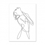 Alasti naise plakat Abstraktne naiselik joon keha l&otilde;uend Prinditud k&auml;ed Suudlused Seinakunst plakatimaal Minimalistlik seinapilt Ruumi sisustus A4 21x30cm No Frame