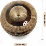 Kassi kraapimislaud koos kellaga, 2-&uuml;hes lainepapist kriimustusmatt kass, interaktiivne kraapimism&auml;nguasi, kraapimispapp, kraapimispost