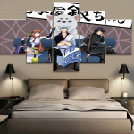 Kodukaunistus Modulaarne l&otilde;uendimaal 5-osaline Gintama Anime pildid Moodne HD-tr&uuml;kitud plakat elutoa seinakunsti jaoks 20x35cm*2 20x45cm*2 20x55cm*1