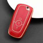 For Ford Fusion Mondeo Mustang Explorer Edge EcoSport Mondeo jaoks Lincoln MKC MKZ MKX Fashion Remote Key Case Cover Fob punane