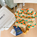 Suvine l&uuml;hikeste varrukatega kaheosaline korea stiilis laster&otilde;ivaste suvine ranna&uuml;likond 90 sinine