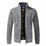 S&uuml;gistalvine uus meeste jope Slim Fit Stand krae T&otilde;mblukuga jope Meeste t&auml;ispuuvillane paks soe kampsun M hall