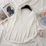 S&uuml;gises &otilde;huke pikkade varrukatega naiste pullover kampsunid, ruudu kaelusega n&ouml;&ouml;biga kootud topid 2023, moodne vabaaja massiivne džemper 28731 One Size