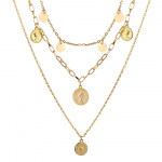 2023. aasta moeehted portree portree m&uuml;ndi geomeetria mitmekihiline paks ripats kaelakee naiste hiphop 3-kihiline keti komplekt kuld