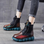 S&uuml;gis- ja talvine vaba aeg Mood Muffin talla &uuml;hekordsed saapad Briti moe l&uuml;hikesed saapad V&auml;rvilahendusega Retro Knight naiste saapad 35 must