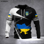 UKRAINA KAART LIPP Pool-Soome 3D-print Meeste kapuuts Pullover Meeste dressipluus Kapuutsiga Jersey Spordidressid V&auml;lisr&otilde;ivad Kevad-s&uuml;gismantel L