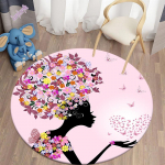 Butterfly Fairy &uuml;mmargused vaibad elutoa vaipadele Pehme flanellp&otilde;randavaip Magamistoa vaibamatt lastele K&ouml;&ouml;givaip 60cm x 60cm