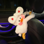 Armas autokoekarp Loominguline Lovely Duck L&uuml;hike pl&uuml;&uuml;sist r&auml;tikukarbi hoidik auto k&auml;etugede kasti jaoks auto istme kudekarbi auto sisemus 48cm&times;19cm valge