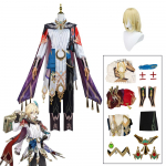 Anime m&auml;ng Kaveh cosplay Kost&uuml;&uuml;m Meeste Halloweeni &Uuml;htne Parukas T&auml;iskomplekt Sumeru Anemo &Uuml;likond L-(Full set+wig)