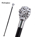 Valge luksuslik l&otilde;vipea k&auml;epidemega moodne jalutuskepp peo jaoks Dekoratiivne jalutuskepp Elegantne jalutuskepp Crosier Knob 93cm valge