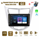 8-tolline Carplay 2din Android-autoraadio multimidia videopleier Hyundai Solaris Accent Verna 2010-2016 jaoks koos nupunupuga navigeerimisega GPS 2+32GB 1+32GB