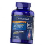 Gl&uuml;koosamiini kondroitiin MSM, gl&uuml;koosamiin kondroitiin MSM-3 p&auml;evane valem, Puritan's Pride 60 kapletti (03367005) 120caplets