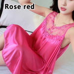 11 v&auml;rvi naiste mood pidžaama kleit pits satiin varrukateta &ouml;&ouml;kleit Mugav koduriietus siidist magamisriided 3XL 75-90kg