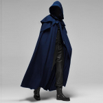 Cosplay Keskaegsed Meeste Kost&uuml;&uuml;mid R&uuml;&uuml;tel Piraat Prints Gooti retro kapuutsiga kuub Keebid Pikad hommikumantlid Jakid Karneval Halloween XXXL sinine