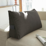 Suur seljatugi elutuba voodi k&otilde;rval ristk&uuml;likukujuline seljatoe padi Queen padi nimmepadi nimmepadi 120*35*20cm tumehall v&auml;rv