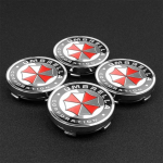 4&times;60MM Umbrella Corporation Logo Embleem Rattakeskuse rummukorgid Tarvikud Toyota Nissan Peugeot Ford Cadillac Lexus Renault Mazda Suzuki jne jaoks. h&otilde;be
