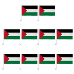 5/10/20 tk Palestiina autolipud lipuvardaga 30x45cm Palestiina autolipp autoakna jaoks Palestiina v&auml;lis&otilde;idukite b&auml;nneri kaunistus. 10 pcs