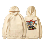 Mootorrattatr&uuml;kiga kapuuts Unisexi pusad Mood pikkade varrukatega dressipluus Uus vabaaja hip-hop kapuuts Mootorratta entusiastide kapuuts 2XL