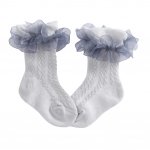 V&auml;ikelaste T&uuml;drukute Bowknot/Mesh Ruffle Sokid Beebi libisemisvastased Puuvillased Sokid Printsessi sokid M