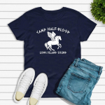 Camp Half Blood Naiste T-s&auml;rgid Vintage riided Percy Jackson T-s&auml;rgid L&uuml;hikeste varrukatega graafiline s&auml;rg T&auml;navar&otilde;ivad Naiste Top Maagiline kingitus M
