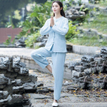 Puuvillane ja linane jooga&uuml;likond Tai Chi &uuml;likond Hiina Kung Fu &uuml;likond &Uuml;hev&auml;rviline Suur Suurus Vaba Kaheosaline &Uuml;likond 2XL sinine