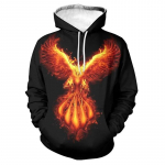 Kevad s&uuml;gisene Phoenixi linnumustriga naiste meeste 3D graafiline kapuuts Uudne pikkade varrukatega pullover Pusadega jakid S-5XL L