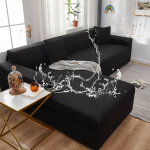 Veekindlad diivanikatted &uuml;hev&auml;rvilised nurgadiivani katted elastsed diivanikatted elutoa diivanikomplekt lemmikloomadele lastele 4 seater 230-300cm must