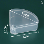 Plastikust karbikott kolmnurkse/&uuml;mmarguse/ruudukujulise pahvi jaoks, l&auml;bipaistev k&auml;sn, kaasaskantav reisikosmeetikakotid, kosmeetika hoiukarp 7.4*6*2.2cm